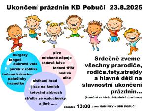 Pobučí - Ukončení prázdnin